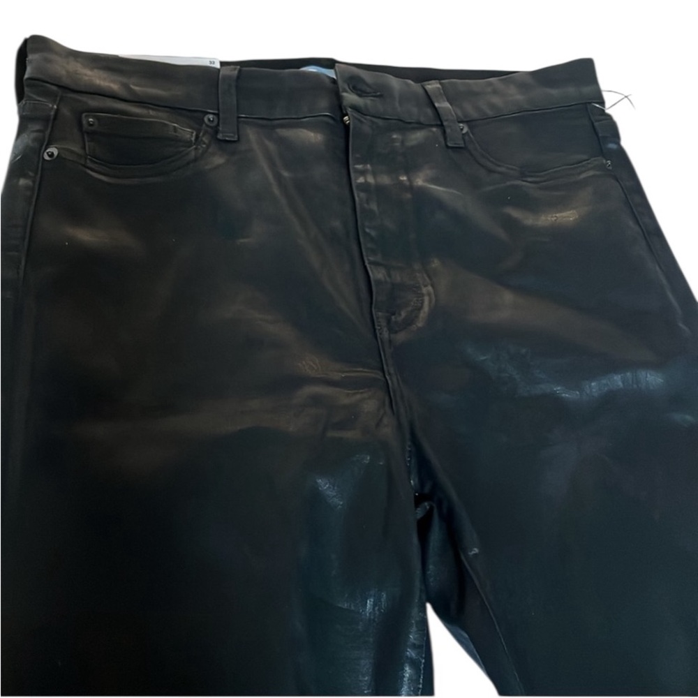 7 For All Mankind size 14 black coated jeans “BLAIR” size 32 high rise